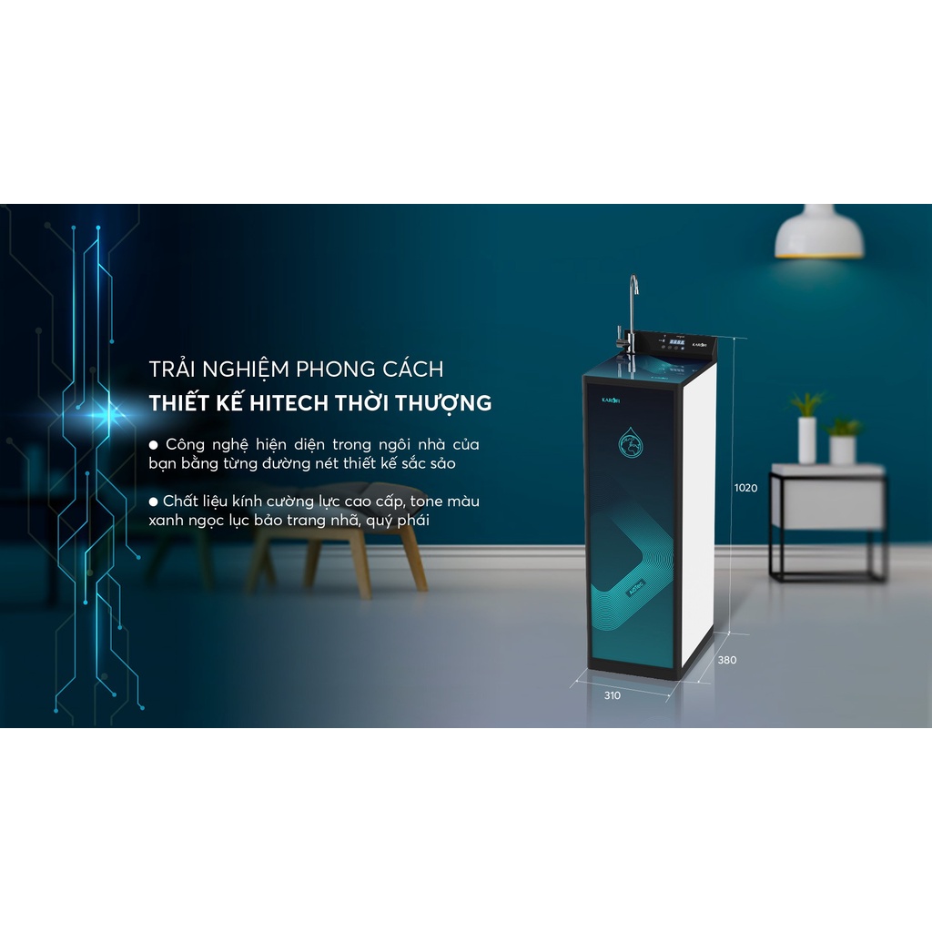 Máy lọc nước thông minh KAROFI KAQ-P95 10 cấp lọc (Kết nối với điện thoại)