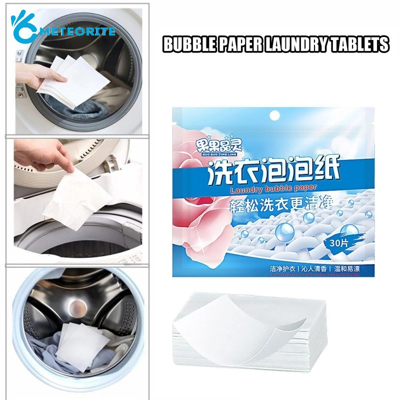 Túi 30 Miếng Xà Phòng Giặt Quần Áo Khử Trùng Mạnh