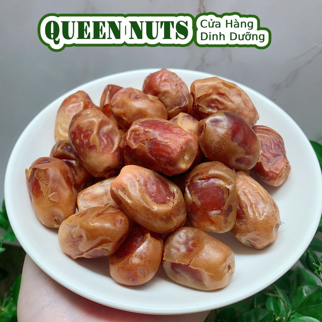 500G Chà là sấy dẻo không đường Dubai ăn vặt mẹ bầu ăn kiêng by QUEEN NUTS