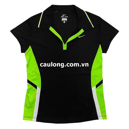 Áo Cầu Lông Nữ Cổ Bâu 5279 Đen Chuối
