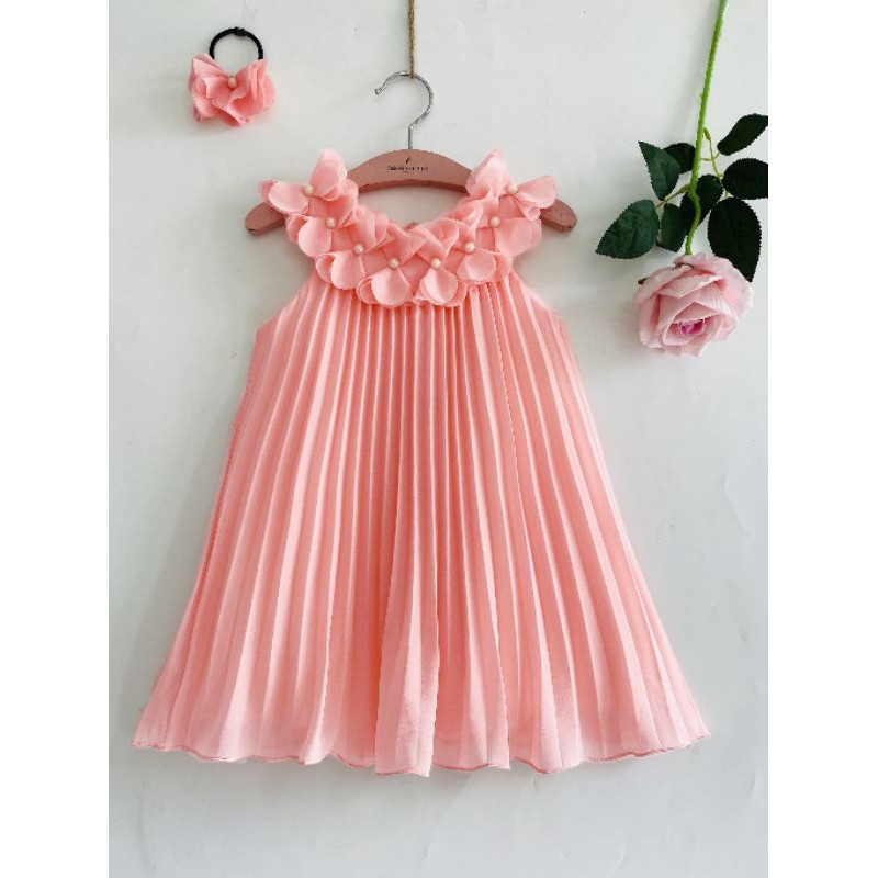 Đầm dập ly đính hoa lazer