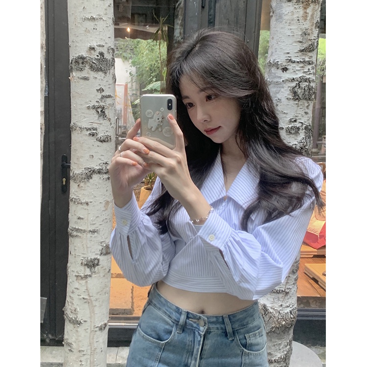 ÁO SƠ MI CRTOP DÀI TAY CỔ ĐỨC BUỘC NƠ