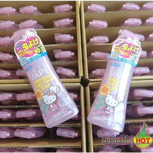 Xịt chống muỗi và côn trùng (200ml) cho bé từ 6 tháng Hello Kitty Skin Vape, Nhật Bản