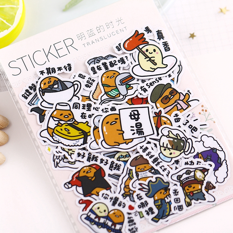 ❀ Gudetama Q-1 Diary Manual Stickers ❀ 38pcs/set Cartoon Album Scrapbooks DIY Decor Stickers