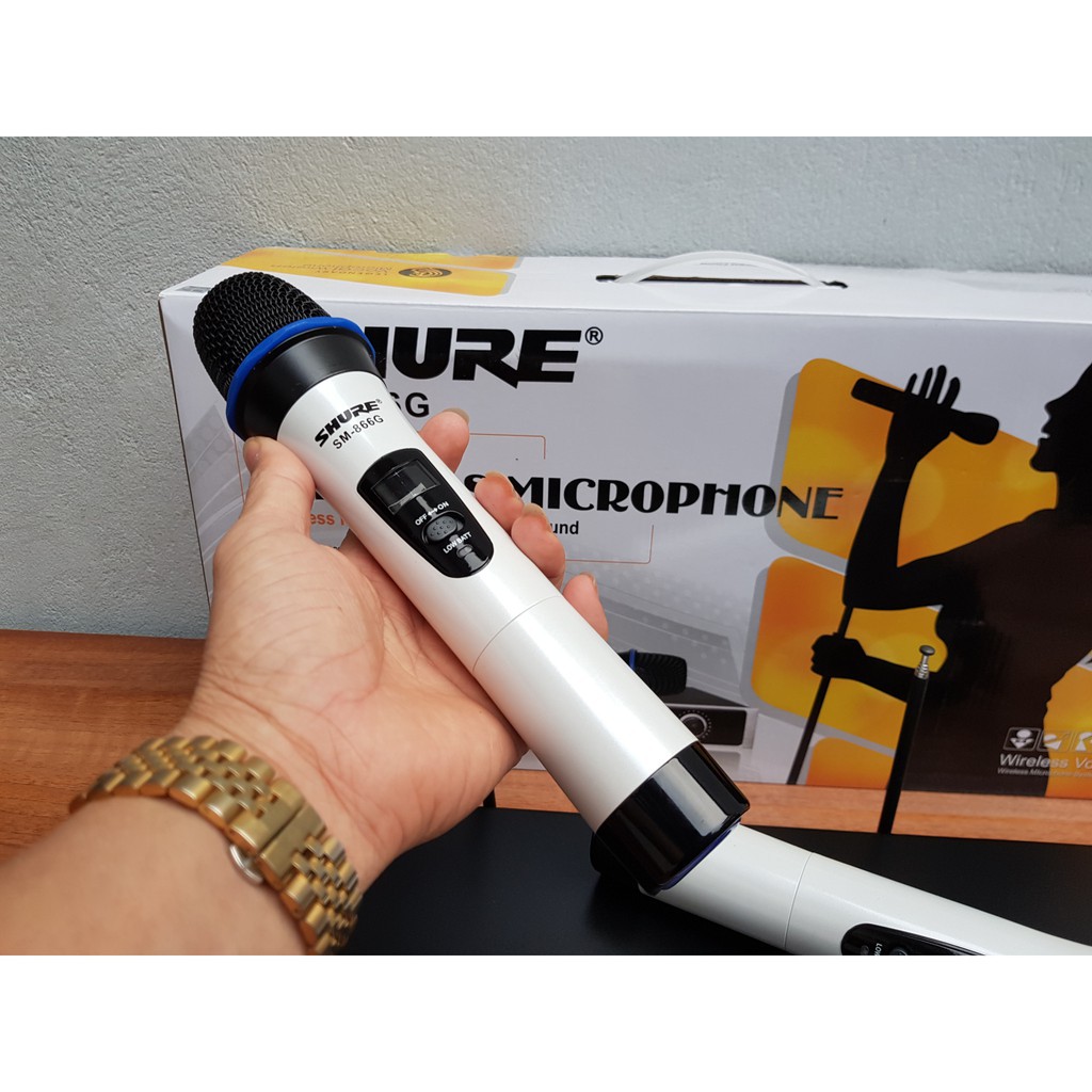 MICRO pro  SH-368 không dây liên doanh USA MICRO SHURE SH-368 không dây liên doanh USA chuyên dùng cho phòng hát nhỏ