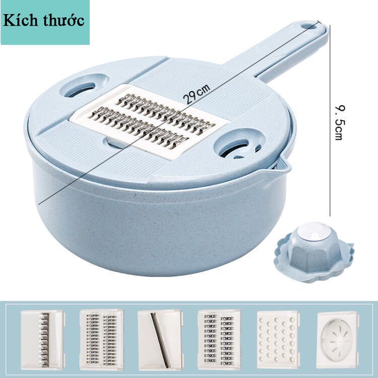 Bộ nạo rau củ đa năng 9 trong 1 thiết kế thông minh dễ sử dụng