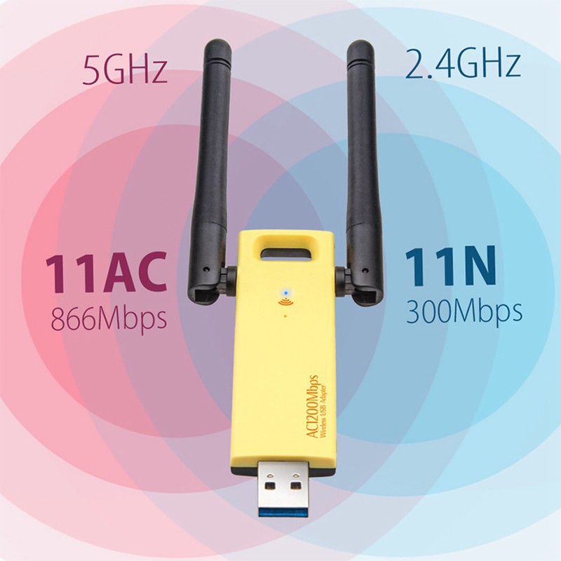 Usb 3.0 Gigabit 2.4g + 5g Băng Tần Kép 1200m Gigabit 802.11ac | BigBuy360 - bigbuy360.vn
