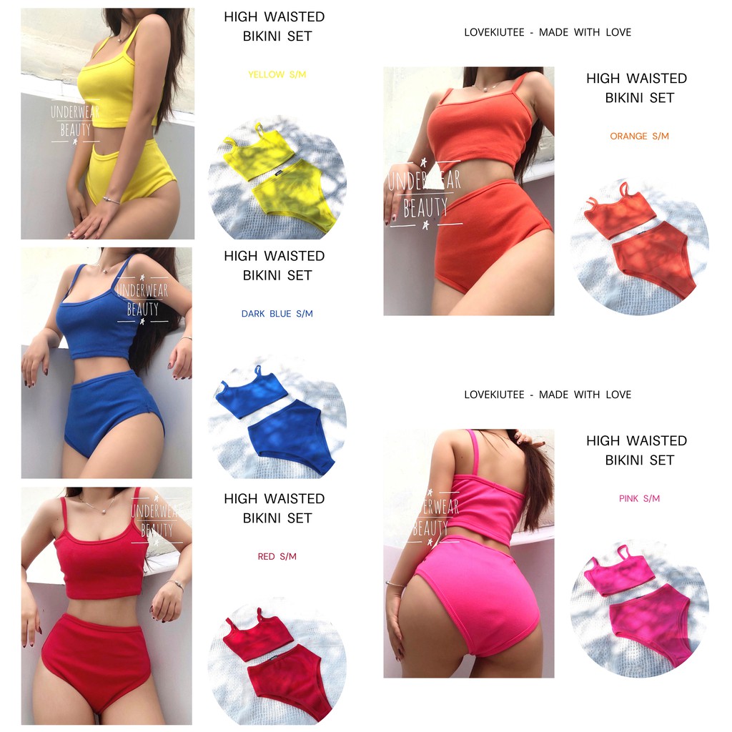 Set bikini áo và quần lưng cao high weisted LOVEKIUTEE | BigBuy360 - bigbuy360.vn