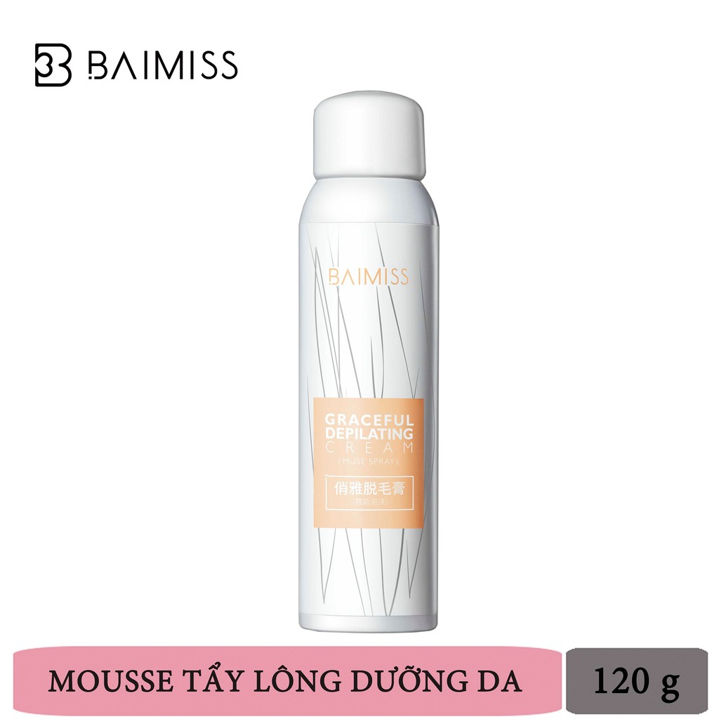 MOUSSE TẨY LÔNG NHANH CHÓNG DƯỠNG DA HIỆU QUẢ SẠCH SẼ BAIMISS 120g BMYR59