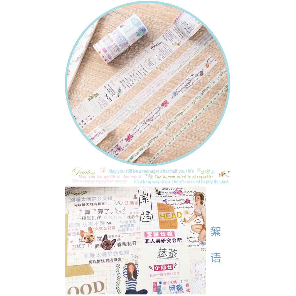 Băng dính trang trí Washi tape mẫu 3