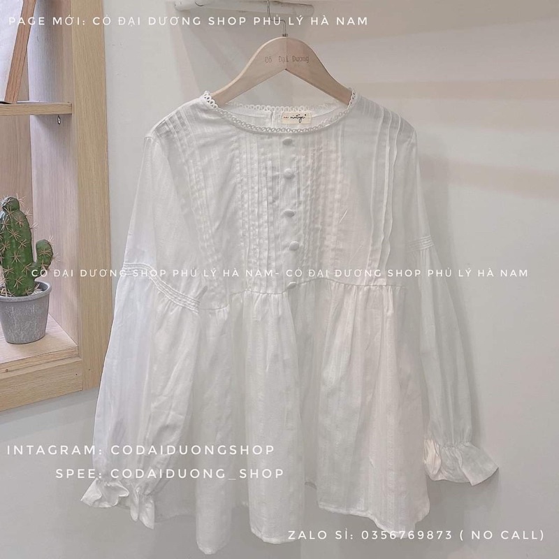 [FREESHIP - HÀNG LOẠI 1] ÁO BABYDOLL XẾP LY KHUY NGỌC SIÊU XINH