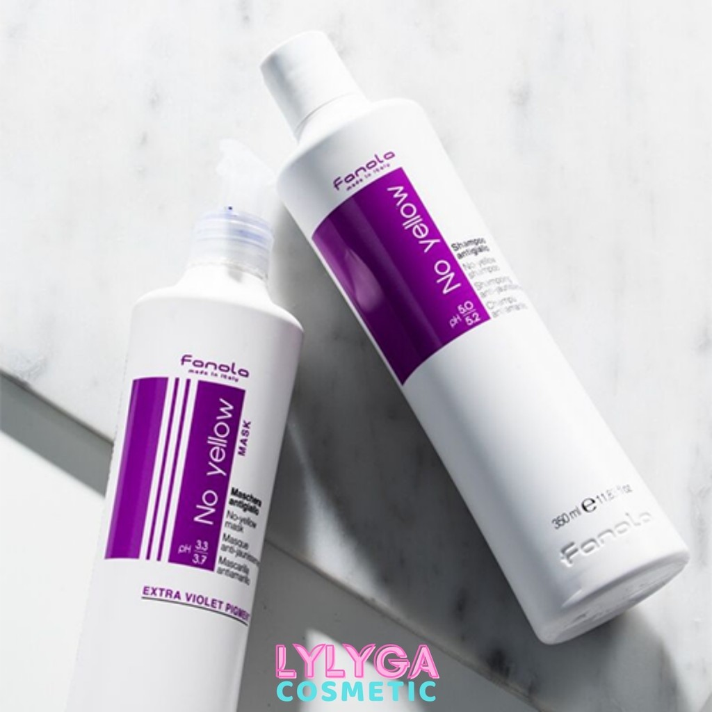 Dầu gội tím FANOLA NO YELLOW 1000ML ITALY - KHỬ ÁNH VÀNG giữ màu cho tóc nhuộm, tóc tẩy bền màu GX24 | BigBuy360 - bigbuy360.vn