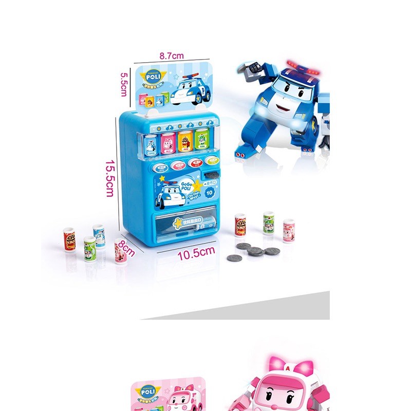 Hộp máy bán nước Poli tự động - đồng xu lon nước đa dạng - RoboCar Poli