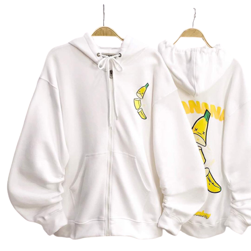 Áo khoác hoodie banana unisex Daski phong cách ulzzang