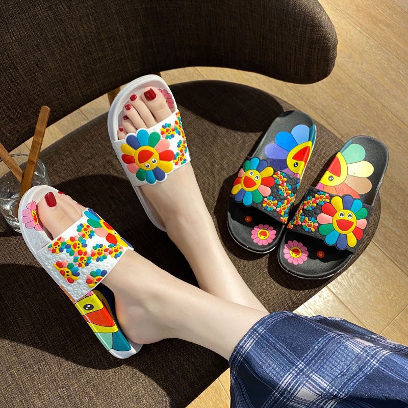 Dép Đi Biển Thoáng Khí Chống Mòn In Hình Hoa Hướng Dương Dễ Thương Chzk 2022 CHZK005