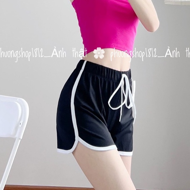Quần Viền Short Thể Thao,Lưng cao,5 Màu sắt như ảnh_CHẤT cotton loại 1 _[Ảnh_video]_phượng shop1812