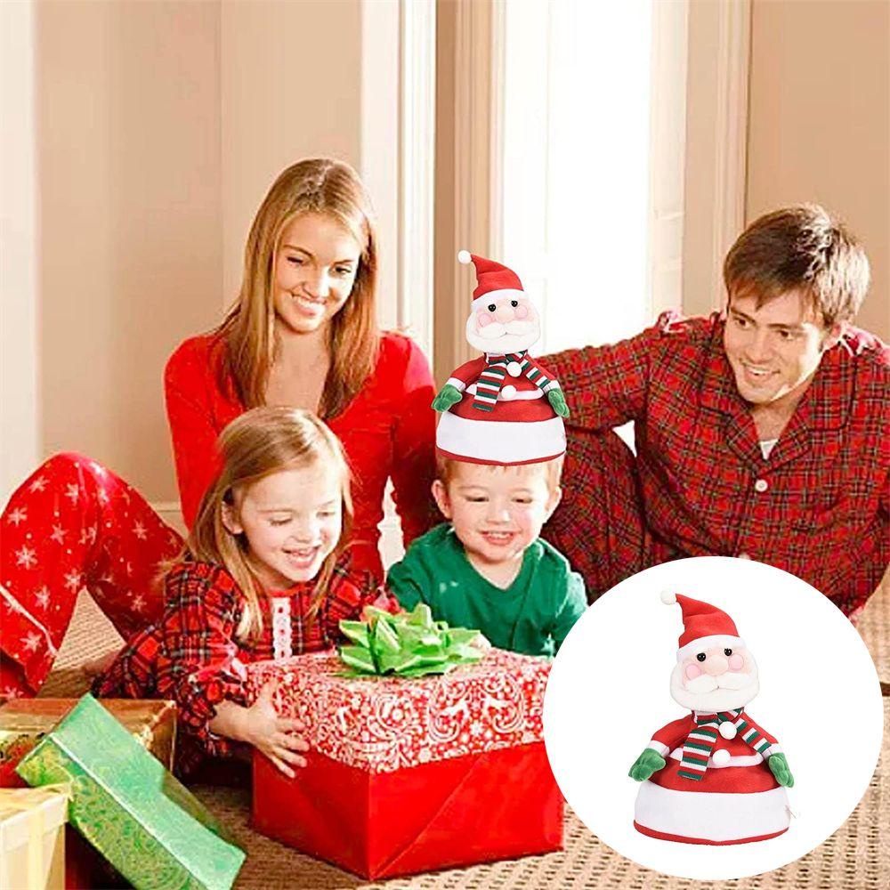 Mũ Ông Già Noel Và Tuần Lộc Nhồi Bông Biểu Diễn Nhảy Múa Mừng Năm Mới