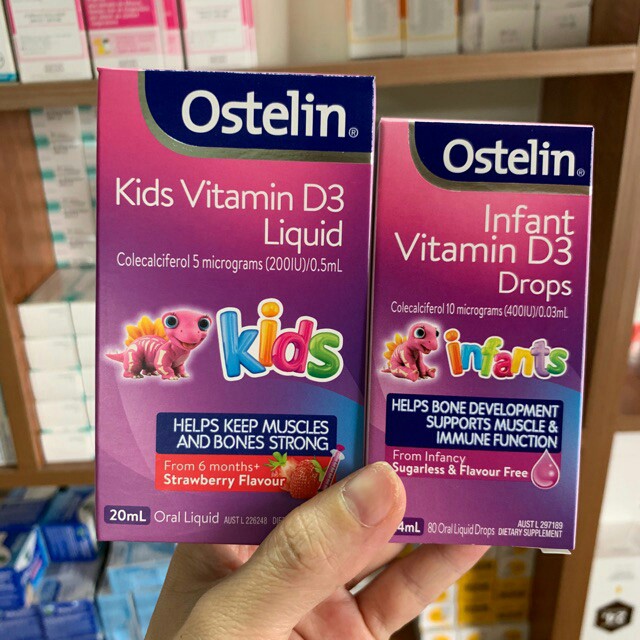 Ostelin Kids Vitamin D3 Liquid cho bé của Úc