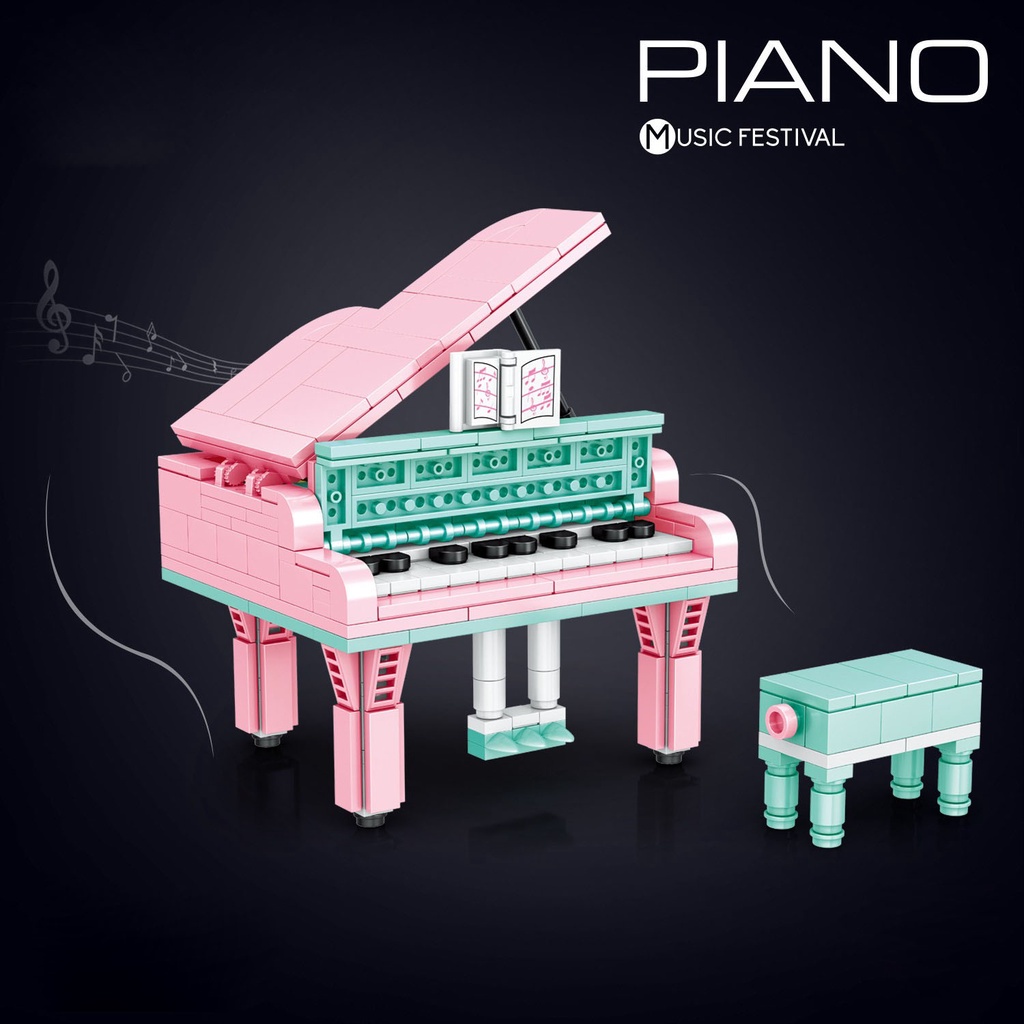 Bộ đồ chơi lắp ráp 299 mảnh SLUBAN hình nhạc cụ đàn violin cho bé