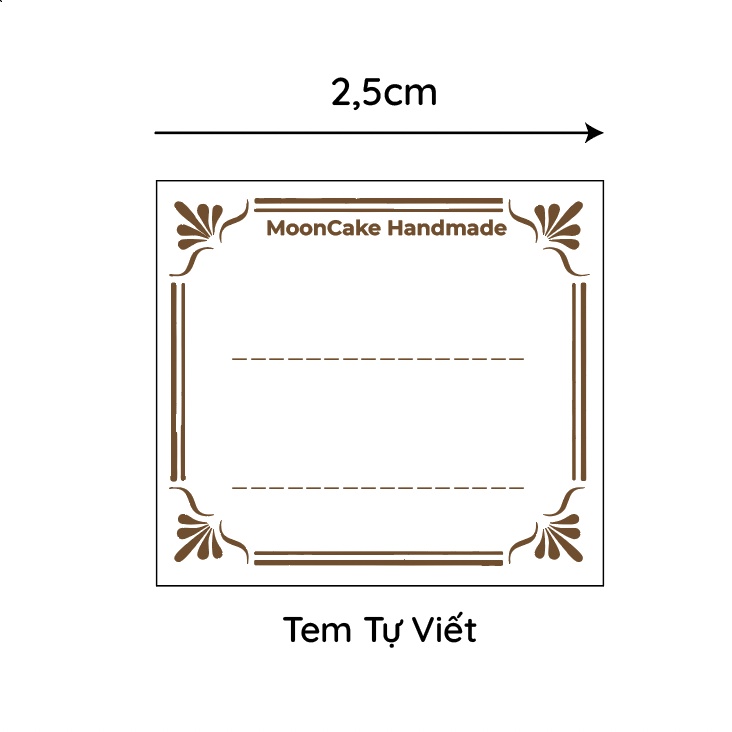 SET 150 Tem Dán Bánh Trung Thu Size 2,5cm - nhiều mẫu - nhiều màu