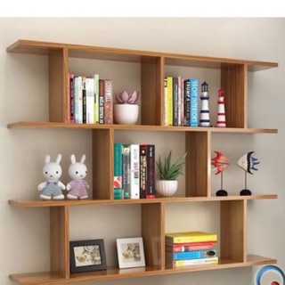 Kệ sách gỗ treo tường gỗ lõi xanh rộng 100cm như hình