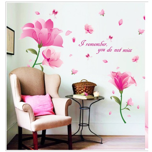 Decal trang trí đóa hoa hồng