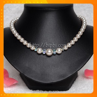 Vòng cổ pha lê Swarovski giả ngọc trai