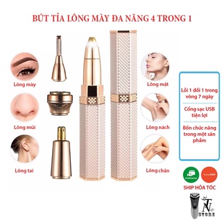 Bút tỉa lông mày,máy cạo lông 4 trong 1 nhỏ gọn, tỉa lông mũi, cạo lông nách, cạo lông mặt