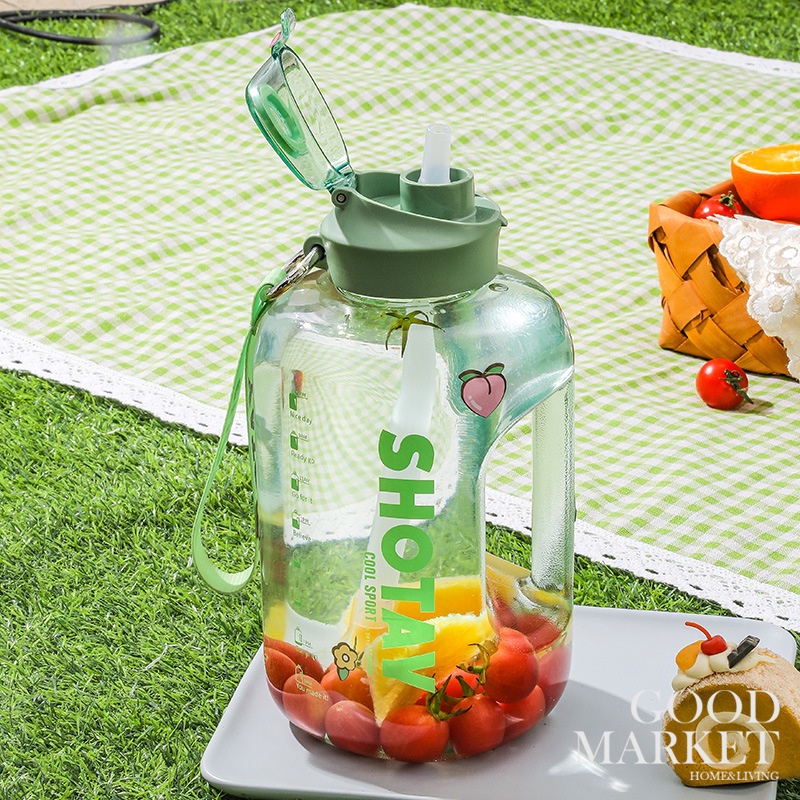 Bình Nước Thể Thao 1.7L / 2.5L / 3.8L / 1.7L Chất Lượng / bình nước tập gym / bình nước có ống hút / bình nước 2 lít / bình nước trong suốt / bình đựng nước