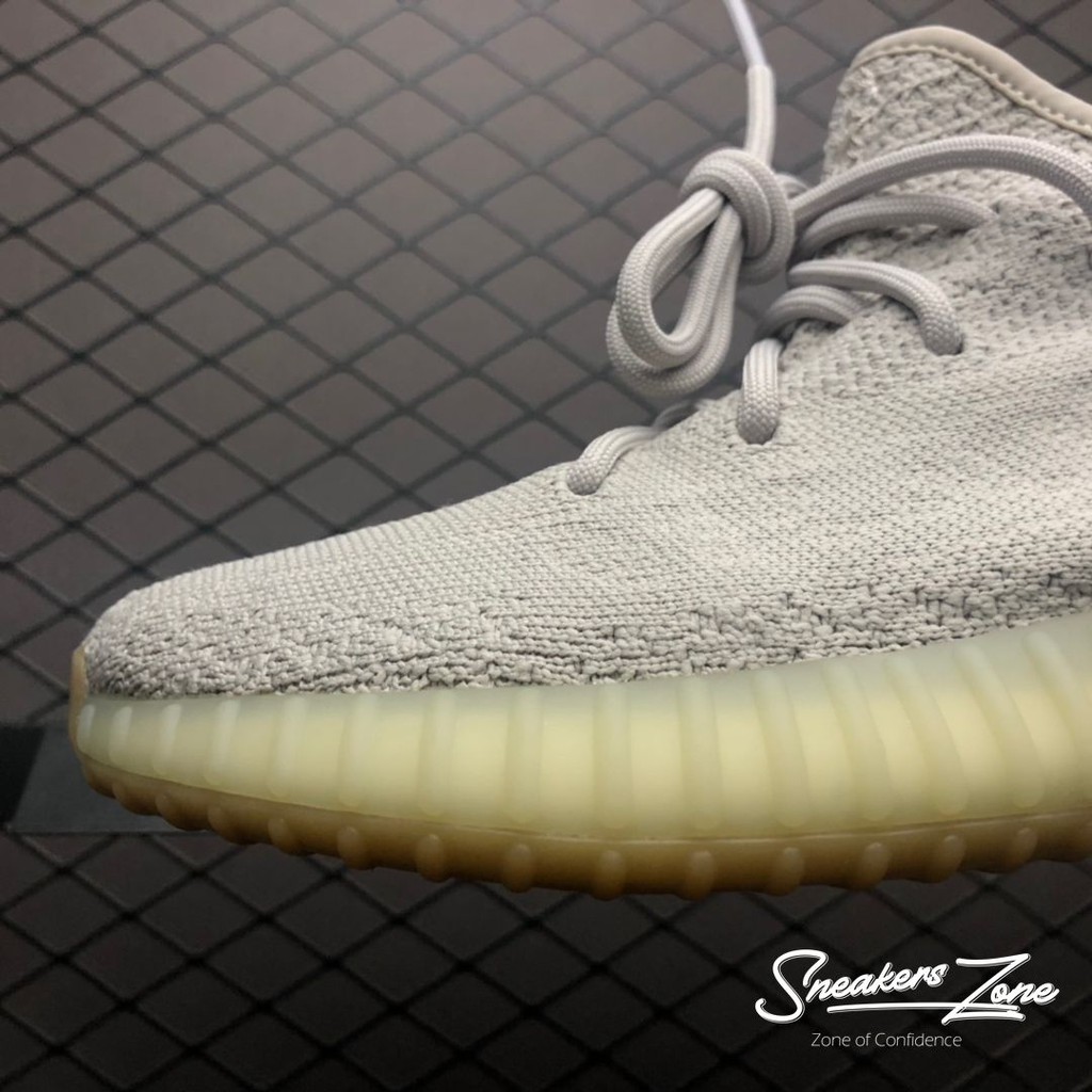 Giày thể thao nam nữ YZ 350 V2 Sesame xám đế nâu