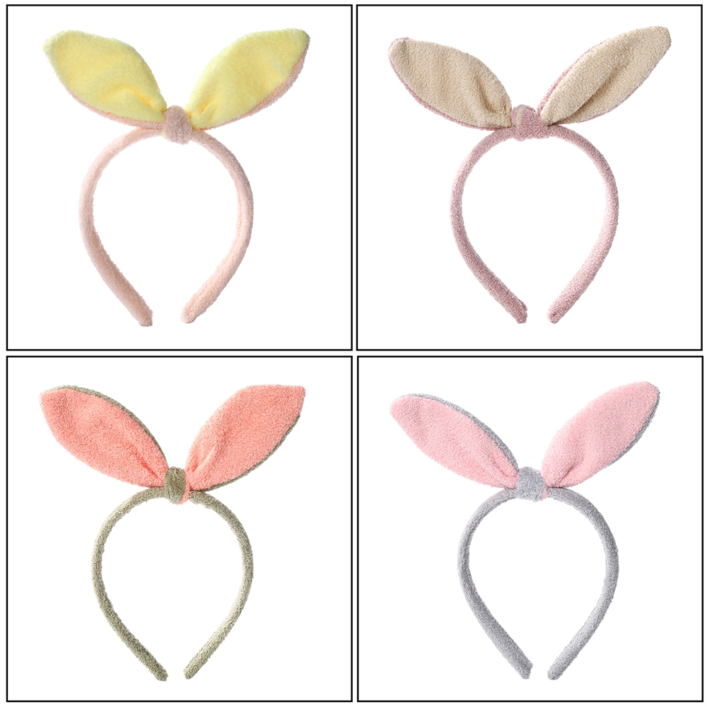 Băng đô cài tóc gắn nơ trơn màu xinh xắn cho bé gái