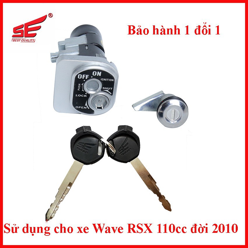 🔥🔥GIÁ HỦY DIỆT🔥 Bộ ổ khóa xe máy WAVE RSX đủ dòng loại 2 cạnh thương hiệu SE