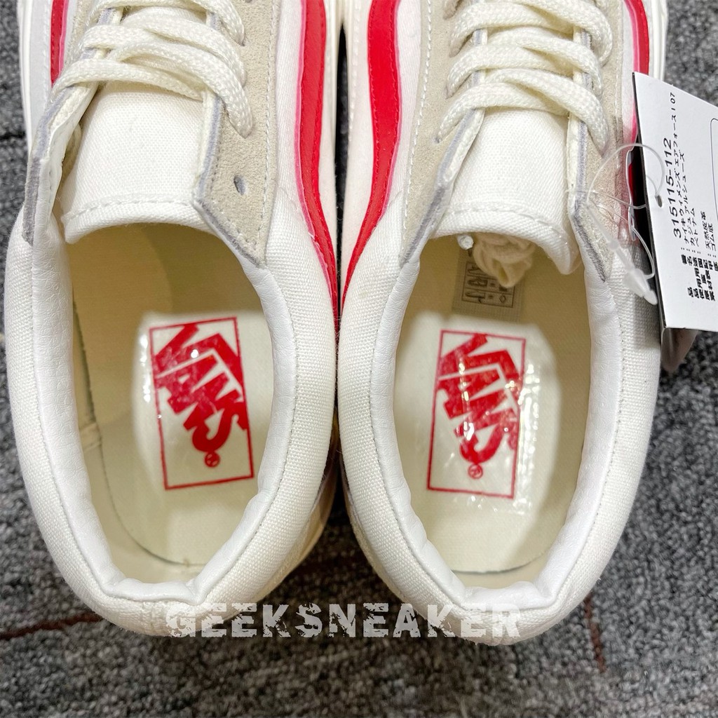 [GeekSneaker] Giày Vans Style 36 Marshmallow Racing Red - Viền Đỏ | BigBuy360 - bigbuy360.vn