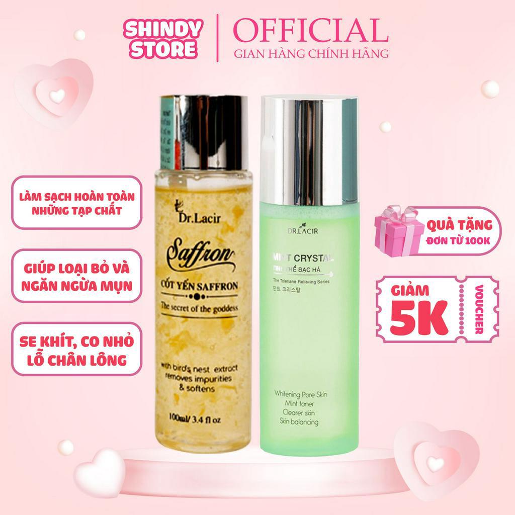 ( Chính Hãng) Toner Cốt yến và toner tinh thể bạc hà dr lacir giúp làn da mềm mịn cấp ẩm
