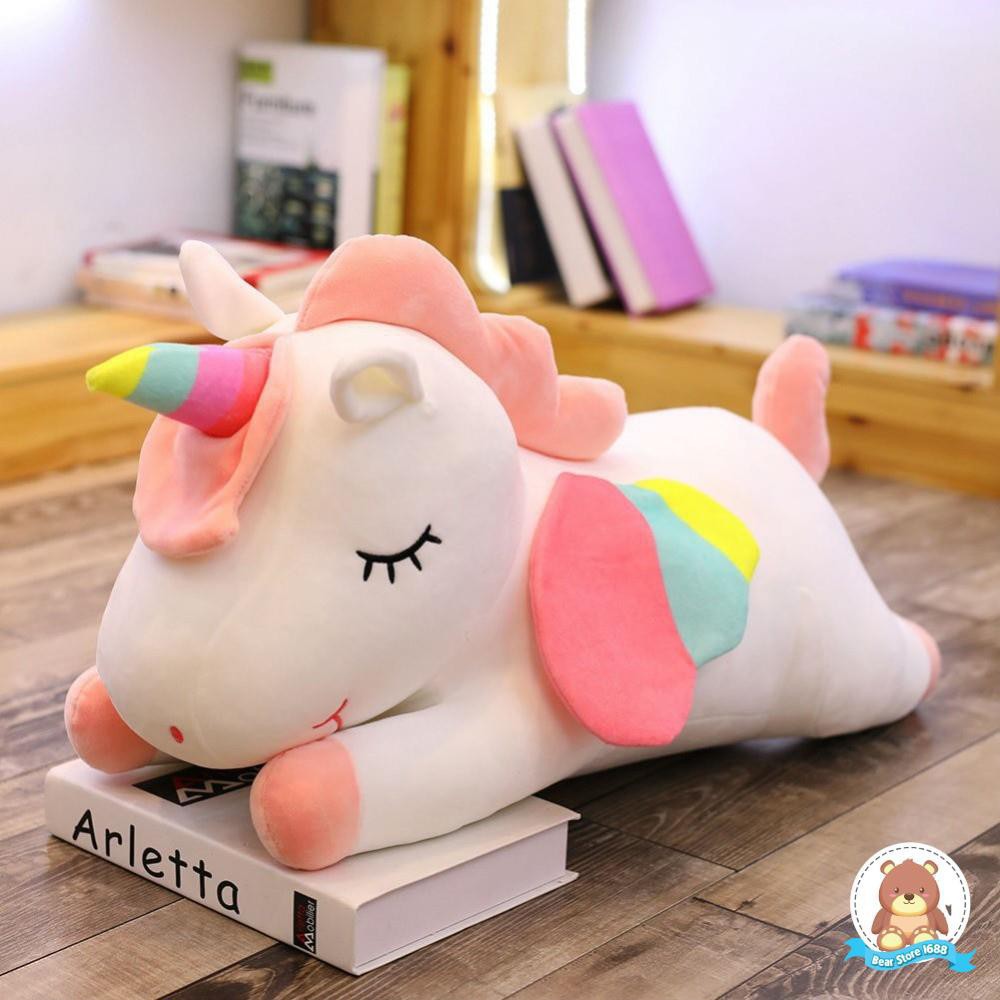 Gấu bông gối ôm ngựa kỳ lân ngựa pony vải co dãn 4 chiều hàng cao cấp - Tara Shop