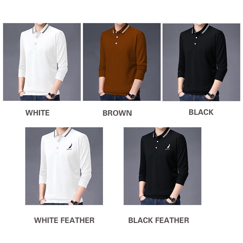 Áo thun AOKANG cổ sơ mi ngắn tay thời trang hè phong cách công sở thoải mái cho nam