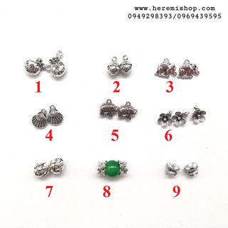 Mặt xi bạc làm vòng các mẫu - túi 5 mặt