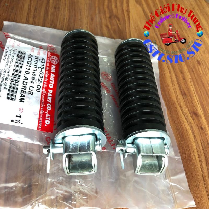 Bộ cao su gác chân sau Dream thái zin mới hàng nhập khẩu Thái Lan - 4310-022-00-TL