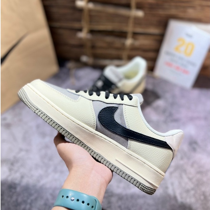 Giày Air force 1 Low Gore Tex Olive Black, Af1 O Liu Đen.