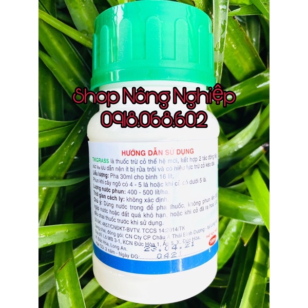 TIKGRASS 15SC 100ml, chuyên dùng trừ cỏ trên ruộng Mía và Bắp.