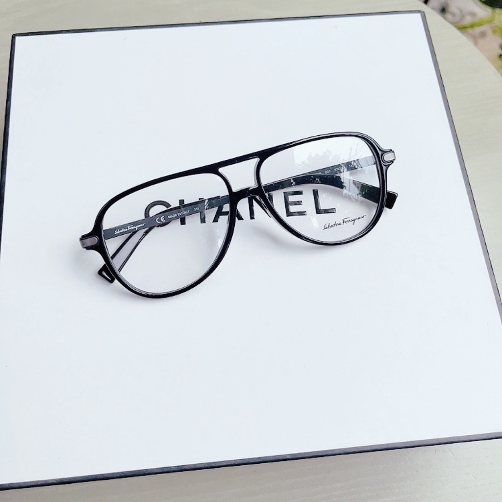 Gọng cận unisex Salvatore Ferragamo Demo Aviator Men SF2855  Black