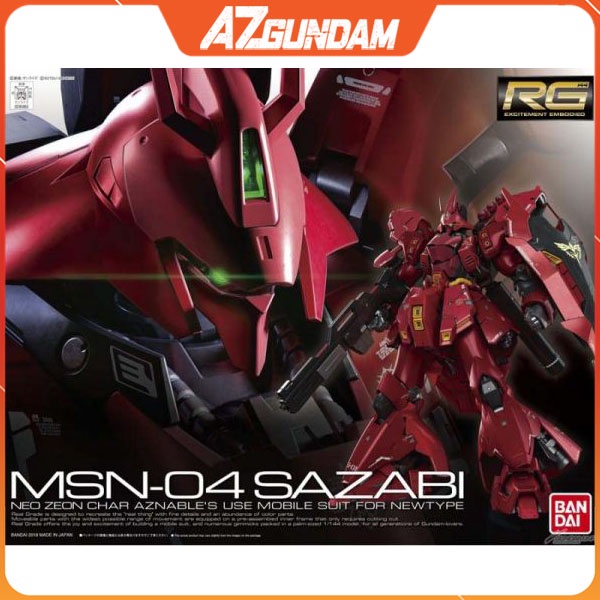 Mô Hình Gundam RG 29 Sazabi MSN 04 RG 29 Tỉ Lệ 1/144, Chính Hãng Bandai - Nhật Bản