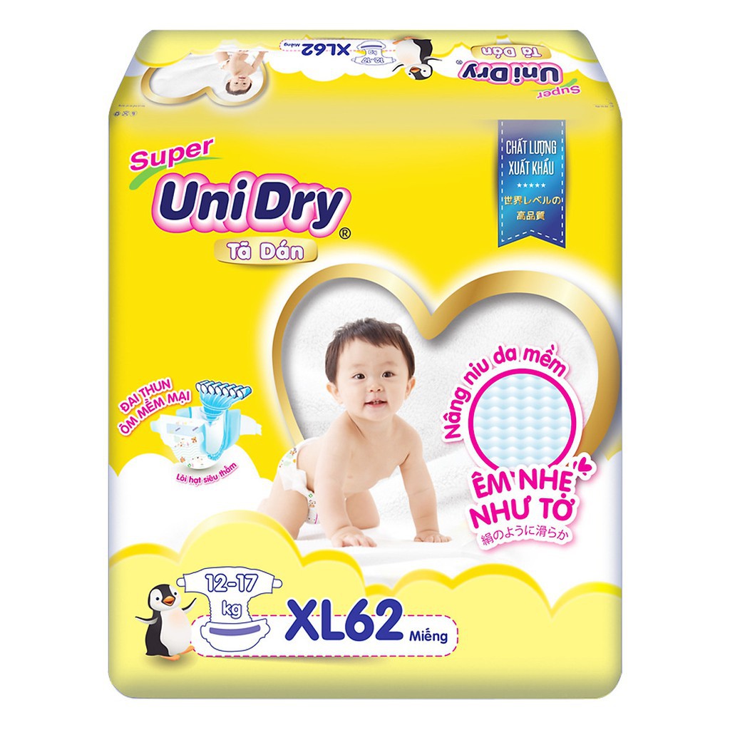 Tã Bỉm DánQuần Unidry [M74 Quần, M76 Dán , L68, XL62]...