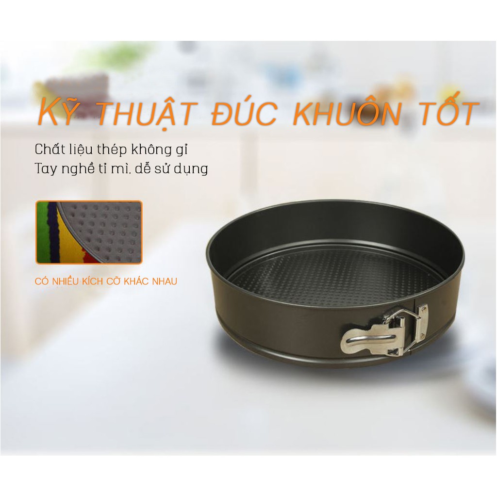 Khuôn Nướng Bánh - Khóa Chống Dính - Đế Rời Nhiều Kích Cỡ GB244