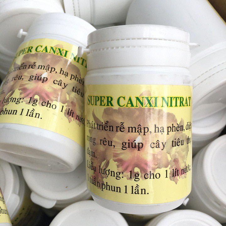 Phân bón vi lượng Super Canxi nitrat lọ 100g mẫu mới