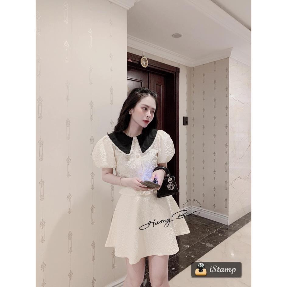 [ 𝐅𝐑𝐄𝐄 𝐒𝐇𝐈𝐏 ]  SÉT BỘ ĐŨI XỐP CỔ BÈO REN MIX CHÂN VÁY