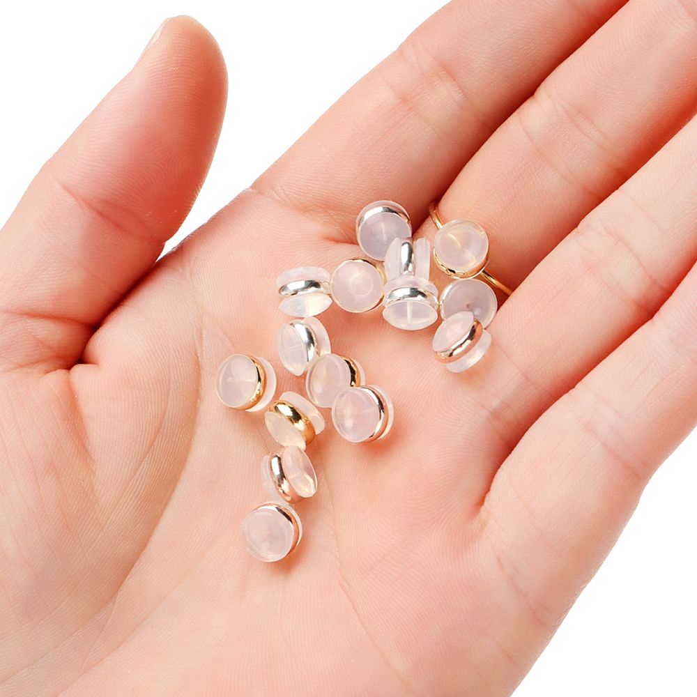 Set 10 Nút Khuyên Tai Thay Thế Bằng Cao Su Silicon Nhiều Màu Sắc DIY