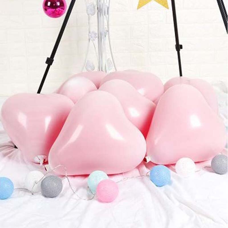 Bong Bóng Cao Su 10 Inch Hình Trái Tim Màu Macaron Dùng Trang Trí Tiệc Sinh Nhật/Đám Cưới