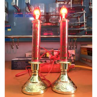 Đèn bàn thờ cây nến tặng bóng đèn (1 cặp)