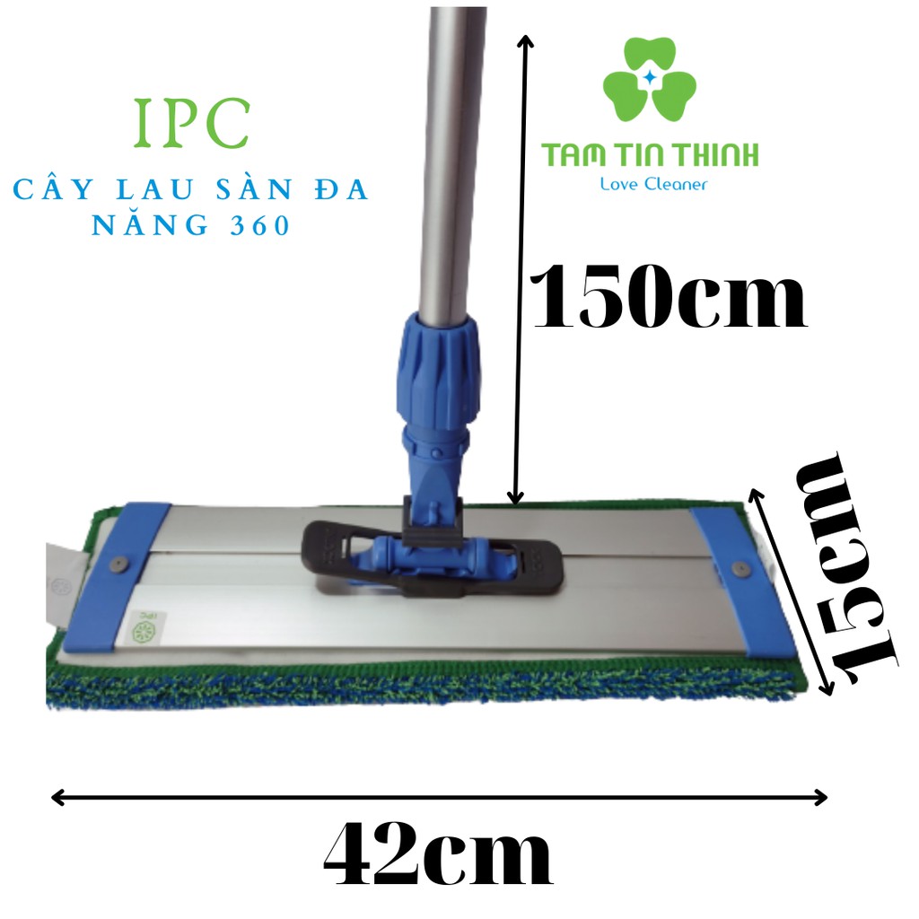 Cây lau nhà cao cấp đa năng xoay 360 độ có khóa hướng để lau tường 42cm IPC Made in Italy